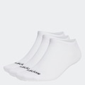 Kit 3 Pares de Meia adidas Cano Baixo Linear Unissex BRANCO/PRETO
