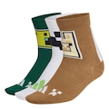 Meia Adidas Minecraft Infantil CINZA