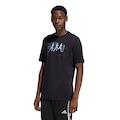 Camiseta adidas M/C Anx Run Graphic Masculina PRETO/AZUL CLA