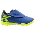 Chuteira Society Infantil Velox JR X PRO 2 OXN AZUL/AMARELO