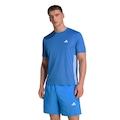 Camiseta adidas M/C Essentials Base Três Listras - Masculina AZUL/BRANCO