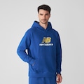 Blusão com Capuz New Balance Athletics Logo Masculino AZUL