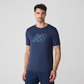 Camiseta New Balance Athletics Graphic Masculina AZUL ESCURO