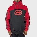 Moletom Ecko Máscara Canguru Fechado - Masculino PRETO/VERMELHO