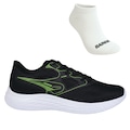 Kit Tênis Rainha Star e Meia - Masculino PRETO/VERDE
