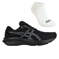 Kit Tênis Asics Raiden 5 e Meia - Masculino PRETO/CINZA