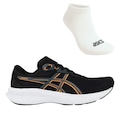 Kit Tênis Asics Raiden 5 e Meia - Masculino PRETO/LARANJA