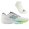 Kit Tênis New Balance 680 V9 e Meia - Masculino BRANCO/VERDE