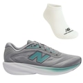 Kit Tênis New Balance 680 V9 e Meia - Masculino CINZA/VERDE