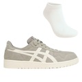 Kit Tênis Asics Japan S Camurça e Meia - Masculino CINZA/BRANCO