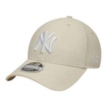 Boné Adulto New Era 940Mc New York Yankees MLB Aba Curva BEGE