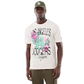 Camiseta New Era Regular  Los Angeles Dodgers Masculina OFF WHITE