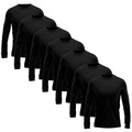 Kit 7 Camisetas Manga Longa Dry Lisa Treino Masculino PRETO