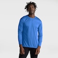 Opção de cor AZUL de Camiseta Manga Longa Dry Lisa Treino Praia Masculino