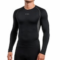 Camiseta Manga longa segunda pele Free Force peluciada - Masculina PRETO