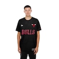 Camiseta New Era Regular  Chicago Bulls New Era Masculina PRETO