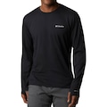 Camiseta Columbia M/L Tech Trail Crew II - Masculina PRETO/BRANCO