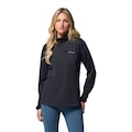 Moletom Feminino Columbia 1/2 zíper Parkview PRETO/BRANCO