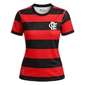 Camisa do Flamengo Home Rubro Negro Betel - Feminina VERMELHO/PRETO
