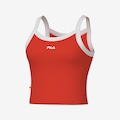 Camiseta Regata Fila Ribbed Letter Feminina VERMELHO