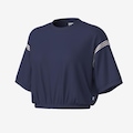 Camiseta Fila Cropped Chevron Letter Feminina AZUL ESC/BRANCO