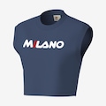 Camiseta Regata Fila Cropped Ag Feminina AZUL