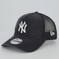 Boné Adulto New Era New York Yankees MLB Trucker WSHD Aba Curva PRETO