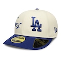 Bone New Era 59FIFTY Low Profile  MLB Los Angeles Dodgers Side Script Masculino BEGE