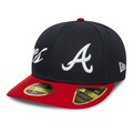 Bone New Era 59FIFTY Low Profile MLB Atlanta Braves Side Script Masculino AZUL