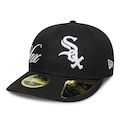 Bone New Era 59FIFTY Low Profile MLB Chicago White Sox Side Script Masculino PRETO