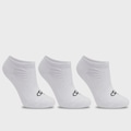 Kit 3 Pares de Meia Invisível sem Fleece Olympikus Cano Curto Unissex BRANCO