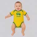Body do Brasil Basic Torcida Baby - Infantil AMARELO