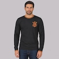 Camiseta Manga Longa do Corinthians Dry Coimbra - Masculina PRETO/LARANJA