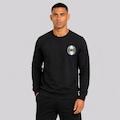 Blusão de Moletom do Grêmio Escudo Retrô - Masculina PRETO