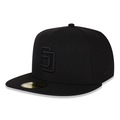 Boné New Era 59Fifty San Diego Padres Tonal Pack Masculino PRETO