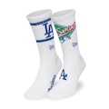Meia New Era Cano Longo Los Angeles Dodgers MLB Masculina BRANCO