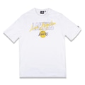 Camiseta New Era Regular Los Angeles Lakers NBA Masculina BRANCO