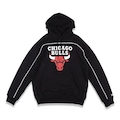Blusão de Moletom New Era Canguru Fechado Chicago Bulls NBA Masculino PRETO
