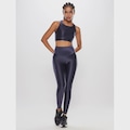 Calça Legging com Recortes Lisa Body For Sure Energy Feminina MARINHO/CINZA/AMAREL