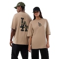 Camiseta New Era Regular Los Angeles Dodgers Masculina BEGE