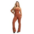 Macacão Fitness Mvb Modas Flare - Feminino MARROM