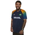 Camiseta do Brasil Amazônica Braziline  - Masculina AZUL ESC/AMARELO