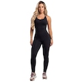 Macacão Fitness Mvb Modas Feminino PRETO