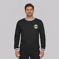 Blusão de Moletom Grêmio Retrô Vintage Masculino PRETO