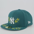 Boné Adulto New Era New York Yankees Garden 5950 Aba Reta VERDE