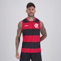 Camiseta Regata Flamengo Presença Listrada Masculina PRETO