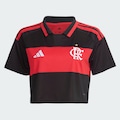 Blusa Cropped do Flamengo I 26/27 Adidas Feminino PRETO
