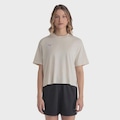 Camiseta Cropped Mizuno 3 Feminina BEGE