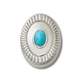 Jibbitz™ Emblema Prata Turquesa Único - Unissex BRANCO