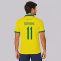 Camisa do Brasil Seleça Amarela 11 Raphinha Masculina AMARELO